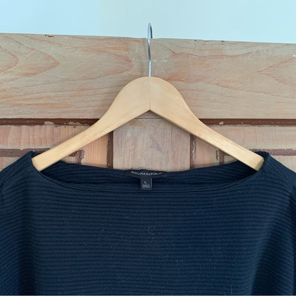 Banana Republic | scoop cotton sweater | sz L - Picture 3 of 6